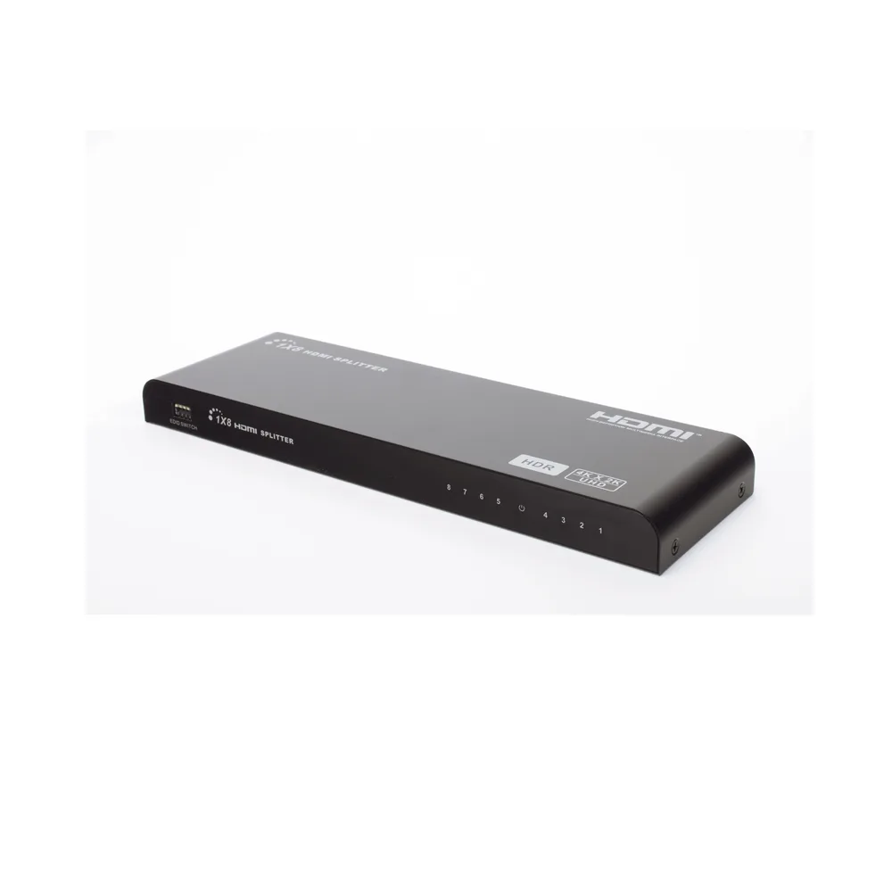 Splitter HDMI 4K de 1 Entrada a 8 Salidas (Simultaneas) | Soporta 4K×2K | Ajuste de resoluciones EDID | HDR | HDMI 2.0 |  HDCP 2.2 | Permite mezclar pantallas en 4K y 1080P – vista 3