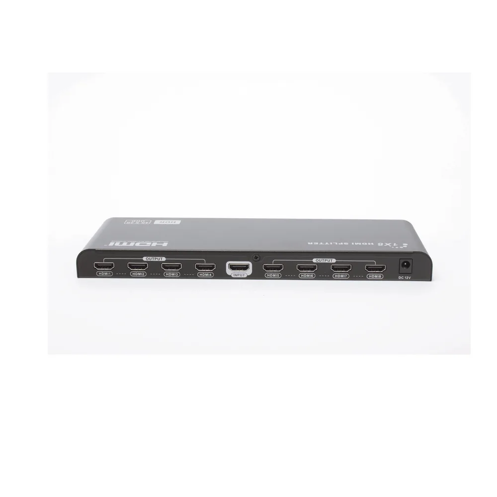 Splitter HDMI 4K de 1 Entrada a 8 Salidas (Simultaneas) | Soporta 4K×2K | Ajuste de resoluciones EDID | HDR | HDMI 2.0 |  HDCP 2.2 | Permite mezclar pantallas en 4K y 1080P – vista 4