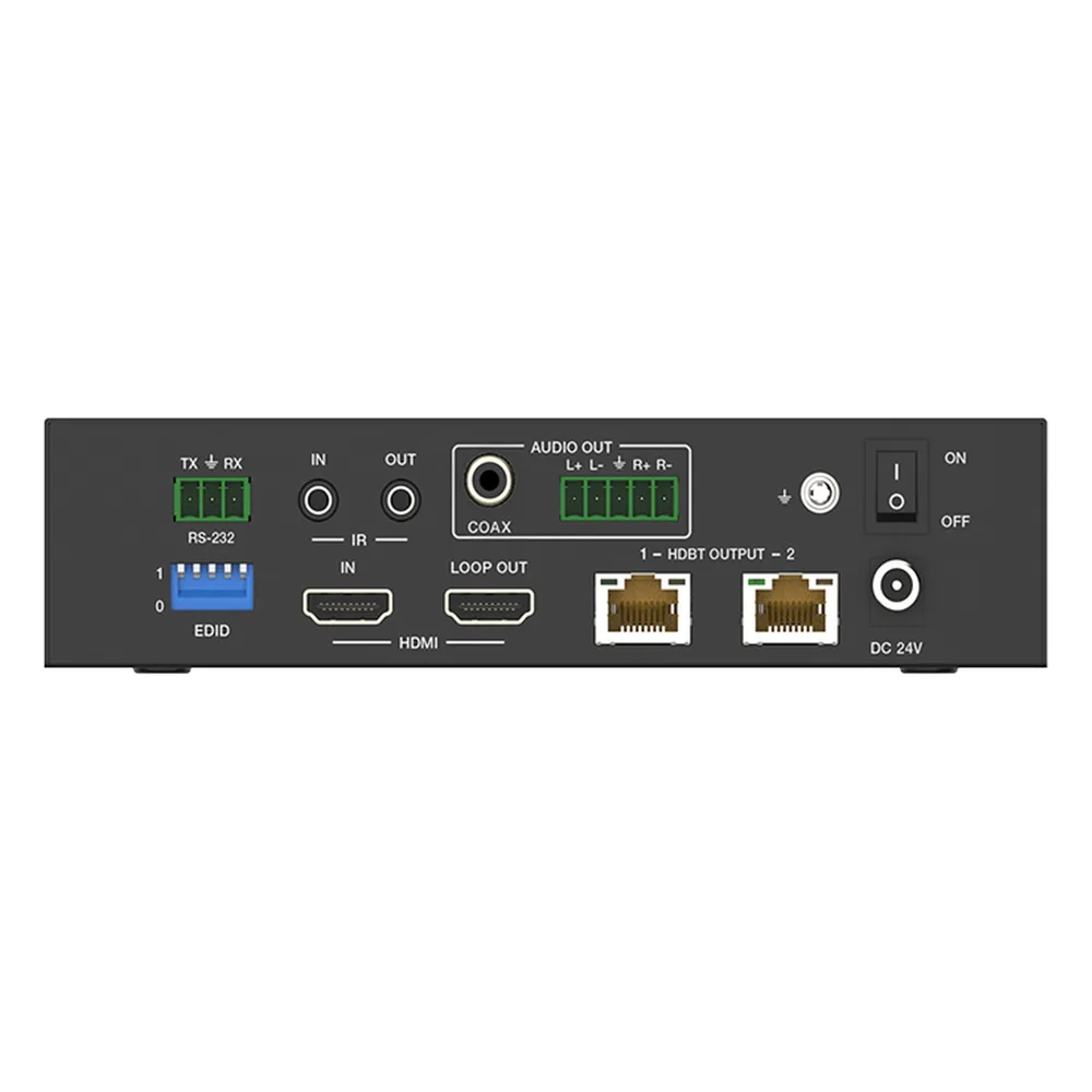 Splitter mas Extensor de Video | 1x2 | ProAV | HDBaseT™ | 120m en 4K@60Hz | 150m en 1080p@60Hz | Cat6/6a/7 | Gestión Avanzada EDID | Control IR y RS232 | PoC | Salida de Audio – vista 4