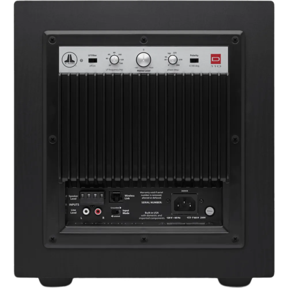 Subwoofer Activo con Amplificador Integrado / Driver 10" (254 mm) / Potencia 750 W RMS / Carcasa Sellada / Respuesta de Frecuencia 25-118 Hz / Filtro Paso Bajo 24 dB/octava / Fase Variable 0-280° / Acabado Negro Ceniza – vista 4