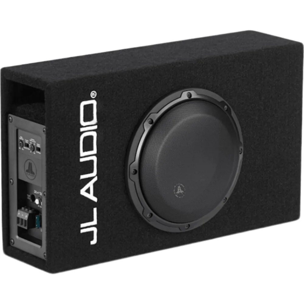 Subwoofer Amplificado para Coche / 8″ (20.3 cm) / Amplificador Integrado 250 W RMS / Impedancia 0.4 &Omega; o 0.2 &Omega; / Carcasa con Puertos / Rejillas Incluidas / JL Audio MicroSub+ W3v3 – vista 2