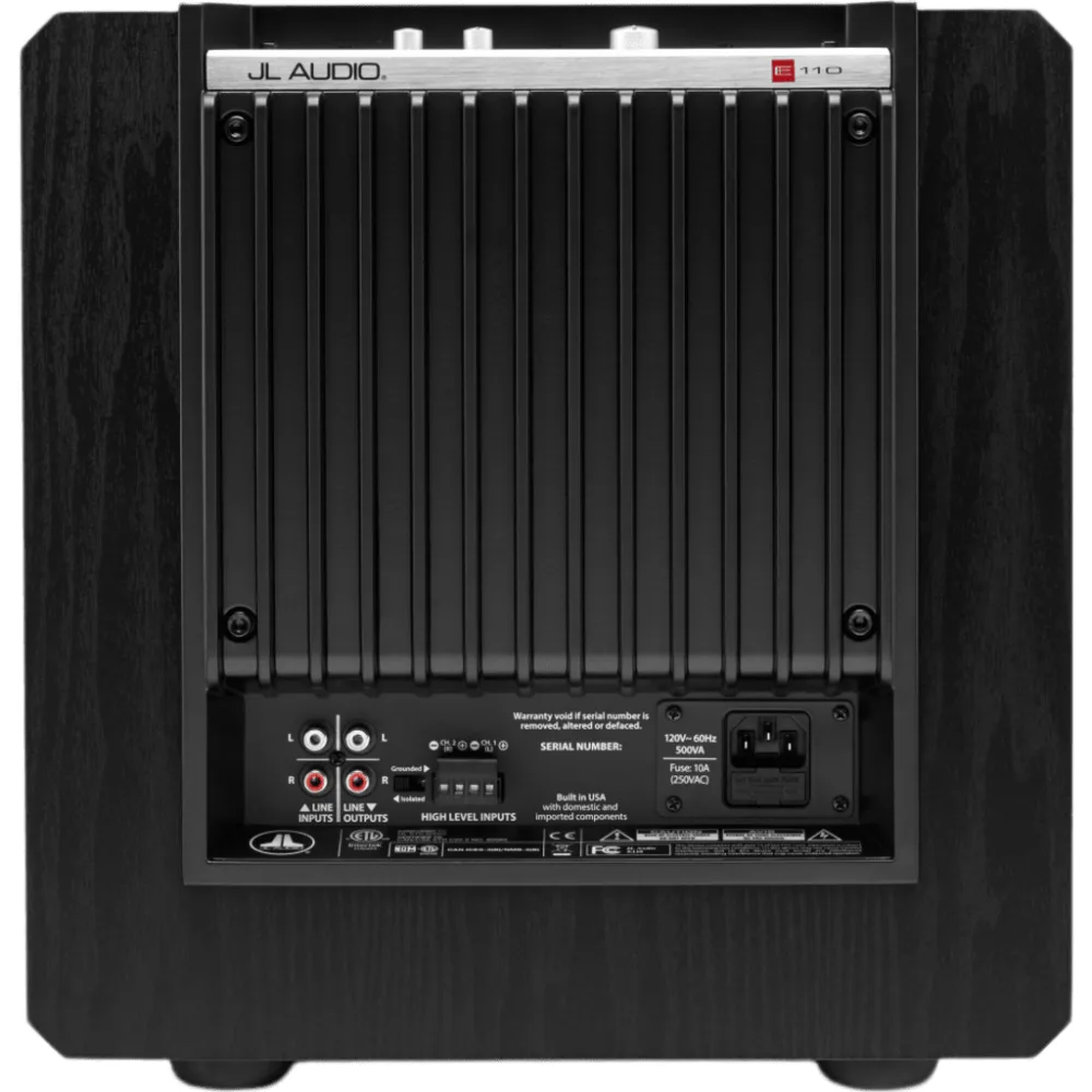 Subwoofer con Amplificador Integrado / 10" / 1200 W Short-Term / Respuesta de Frecuencia 25-116 Hz (±1.5 dB) / Carcasa Sellada / Acabado Negro Ceniza / Rejilla Incluida / Modos de Energía Desactivado-Activado-Automático / Filtro – vista 3
