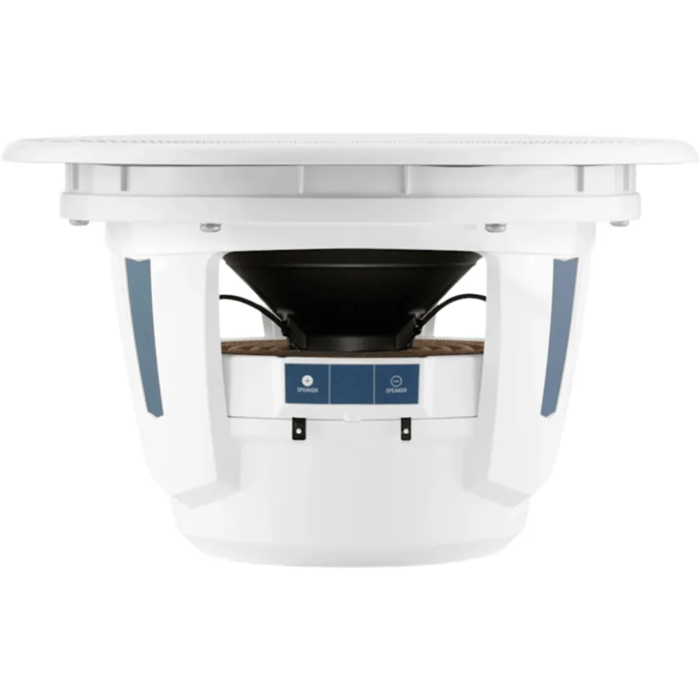 Subwoofer Náutico 10" / Rejilla Luxe Blanca / Deflector Infinito / 250 W RMS / 4 &Omega; / Cono de Polipropileno Relleno de Mica / Sensibilidad 86.4 dB / Conexiones de Pala – vista 3