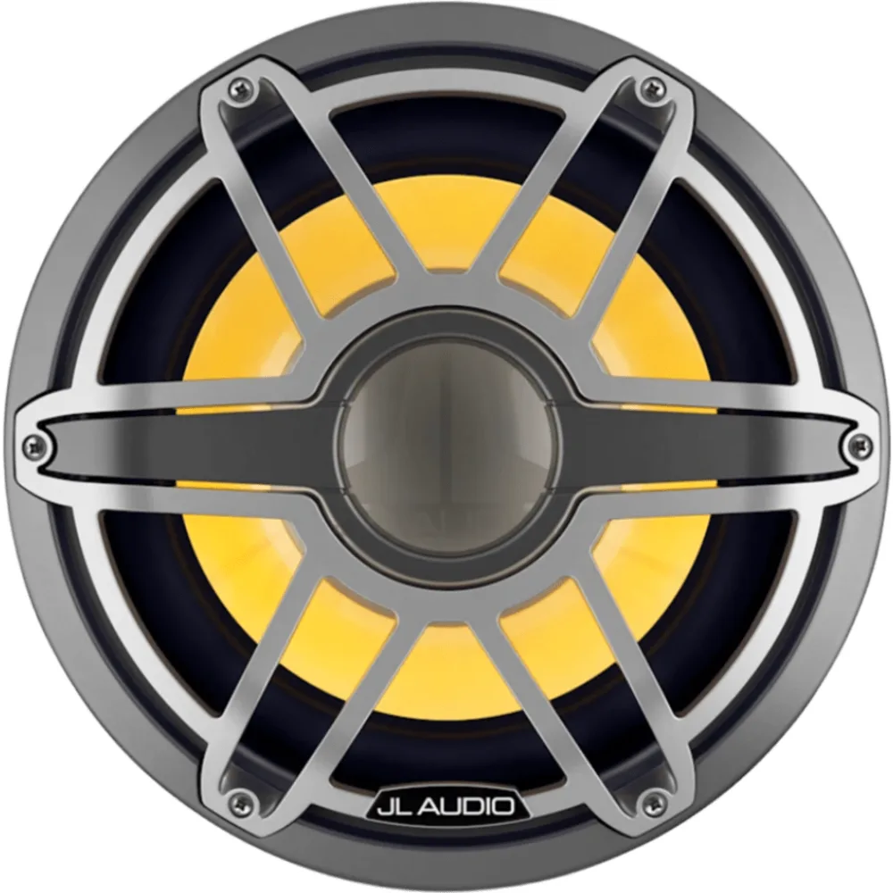 Subwoofer Náutico 12" / Deflector Infinito / 600 W RMS / 4 &Omega; / Iluminación LED Transflective™ / Rejilla Deportiva de Titanio / Diámetro 356 mm (14 in) / Peso 11.5 kg (25.35 lb)