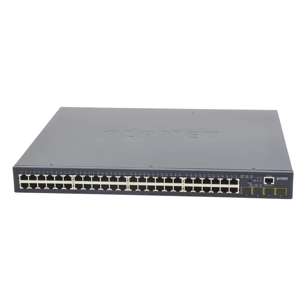 Switch Administrable Capa 2 de 48 Puertos Gigabit 10/100/1000T, 4 Puertos SFP 100/1000X – vista 2