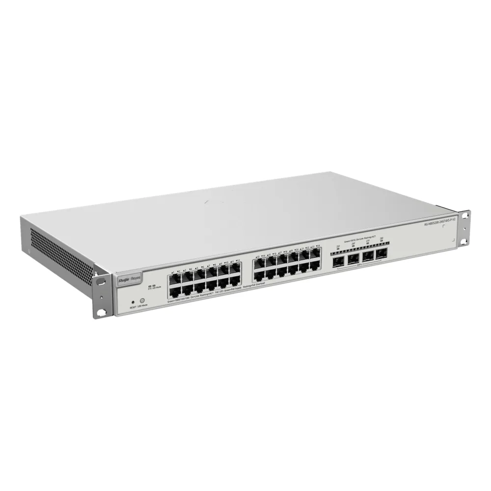 Switch Administrable Capa 3 con 24 puertos Gigabit PoE 802.3af/at + 4 SFP+ para fibra 10Gb, gestión gratuita desde la nube, 370w – vista 2