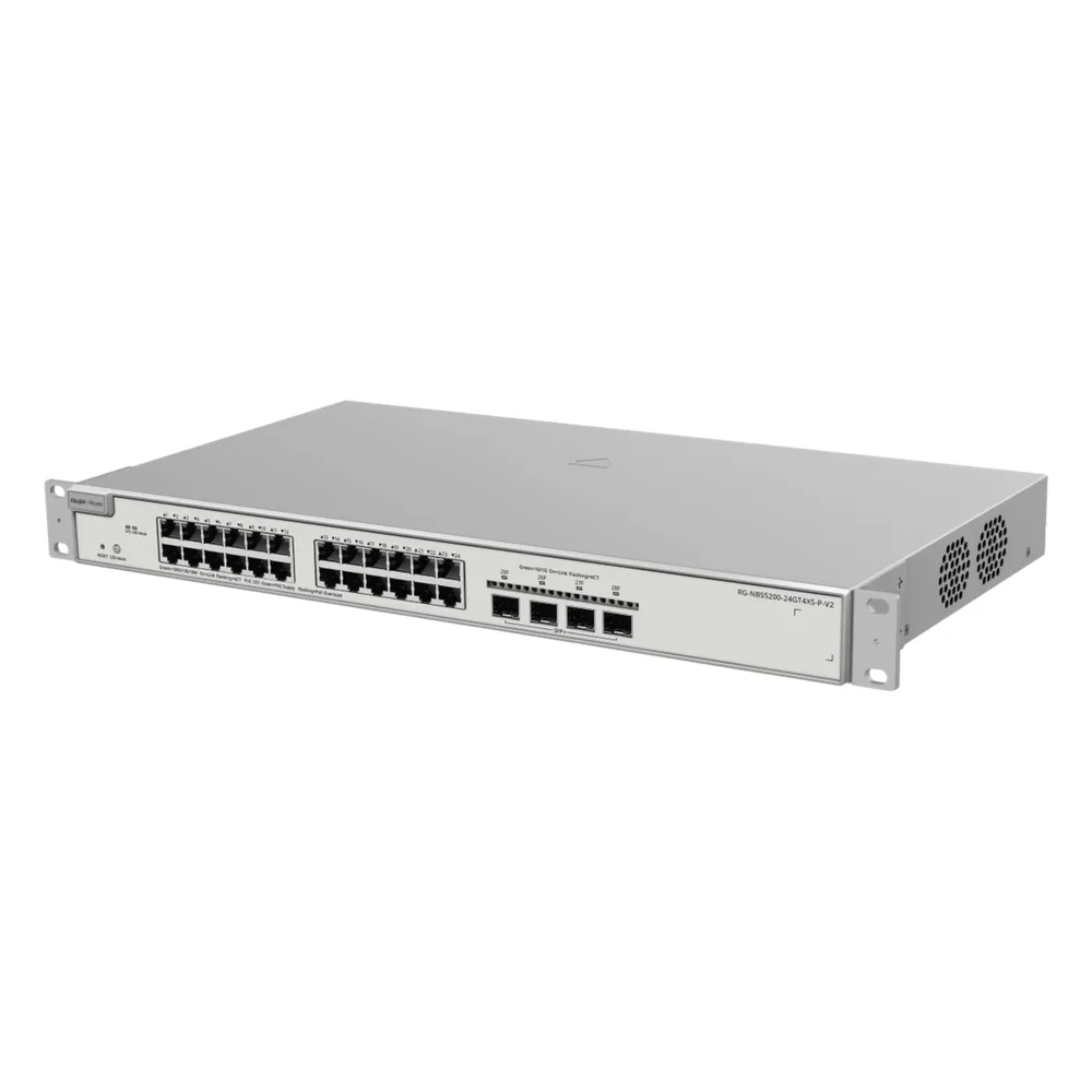 Switch Administrable Capa 3 con 24 puertos Gigabit PoE 802.3af/at + 4 SFP+ para fibra 10Gb, gestión gratuita desde la nube, 370w – vista 3