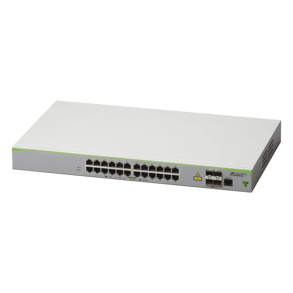 Switch Administrable CentreCOM FS980M, Capa 3 de 24 Puertos 10/100 Mbps + 4 SFP Gigabit
