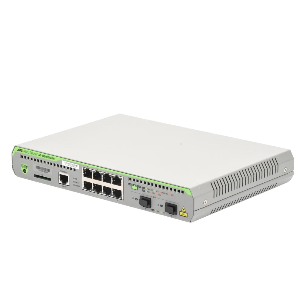 Switch Administrable CentreCOM GS970M, Capa 3 de 8 Puertos 10/100/1000 Mbps + 2 puertos SFP Gigabit – vista 4