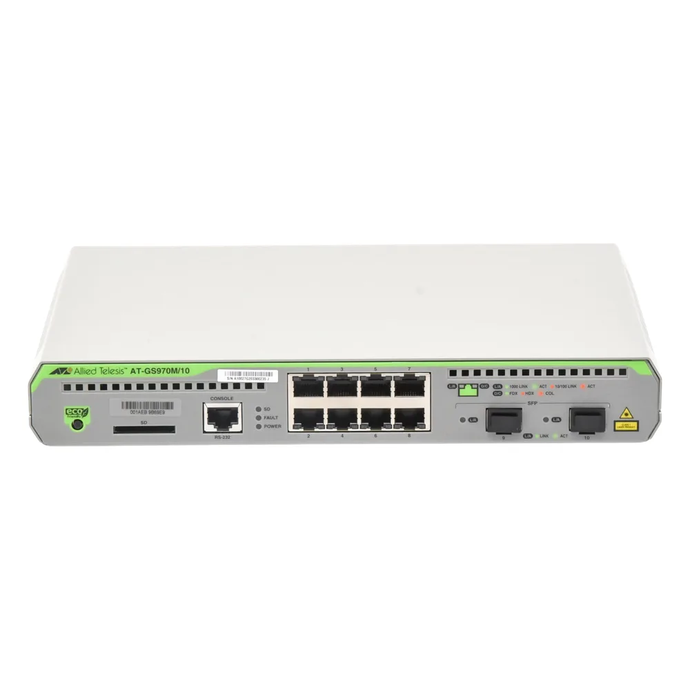 Switch Administrable CentreCOM GS970M, Capa 3 de 8 Puertos 10/100/1000 Mbps + 2 puertos SFP Gigabit – vista 5