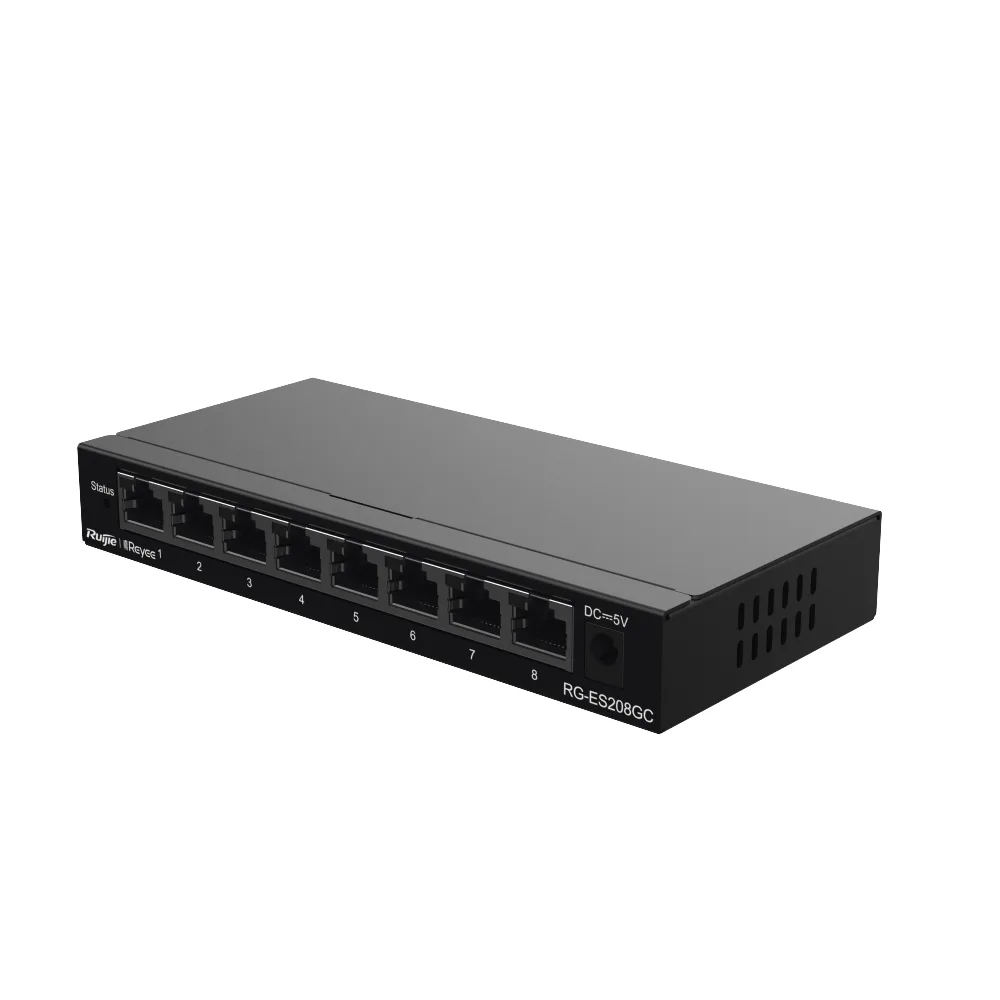 Switch Administrable Gigabit / 8 Puertos 10/100/1000BASE-T / Capa 2 / Switching 16 Gbps / Forwarding 11.9 Mpps / Gestión Cloud Ruijie Gratuita / Modo CCTV con Transmisión 250 m (820 ft) / Prevención de Bucles Automática / Diseño Fanless – vista 4