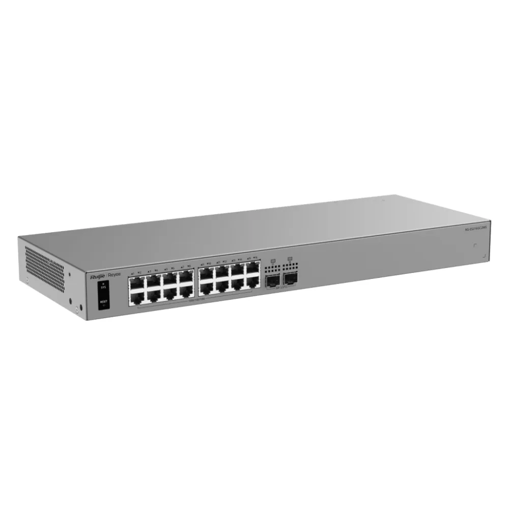 Switch Capa 2 Cloud-Managed / 24 Puertos Gigabit / 2 Puertos 2.5GE SFP / 58 Gbps / ERPS / Sin Ventilador / Gestión Cloud Ruijie / 3 Años Garantía – vista 2