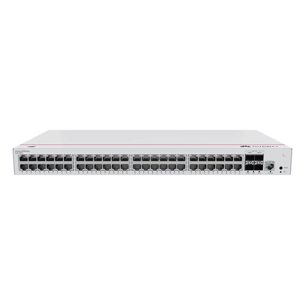 Switch de Acceso Gigabit Administrable PoE Capa 2 / 48 puertos 10/100/1000 Mbps (PoE) / 4 Puertos 10GE SFP+ Uplink / ERPS / IMGP Snooping / DHCP Snooping / PoE Perpetuo / 380W / Administración Nube Gratis