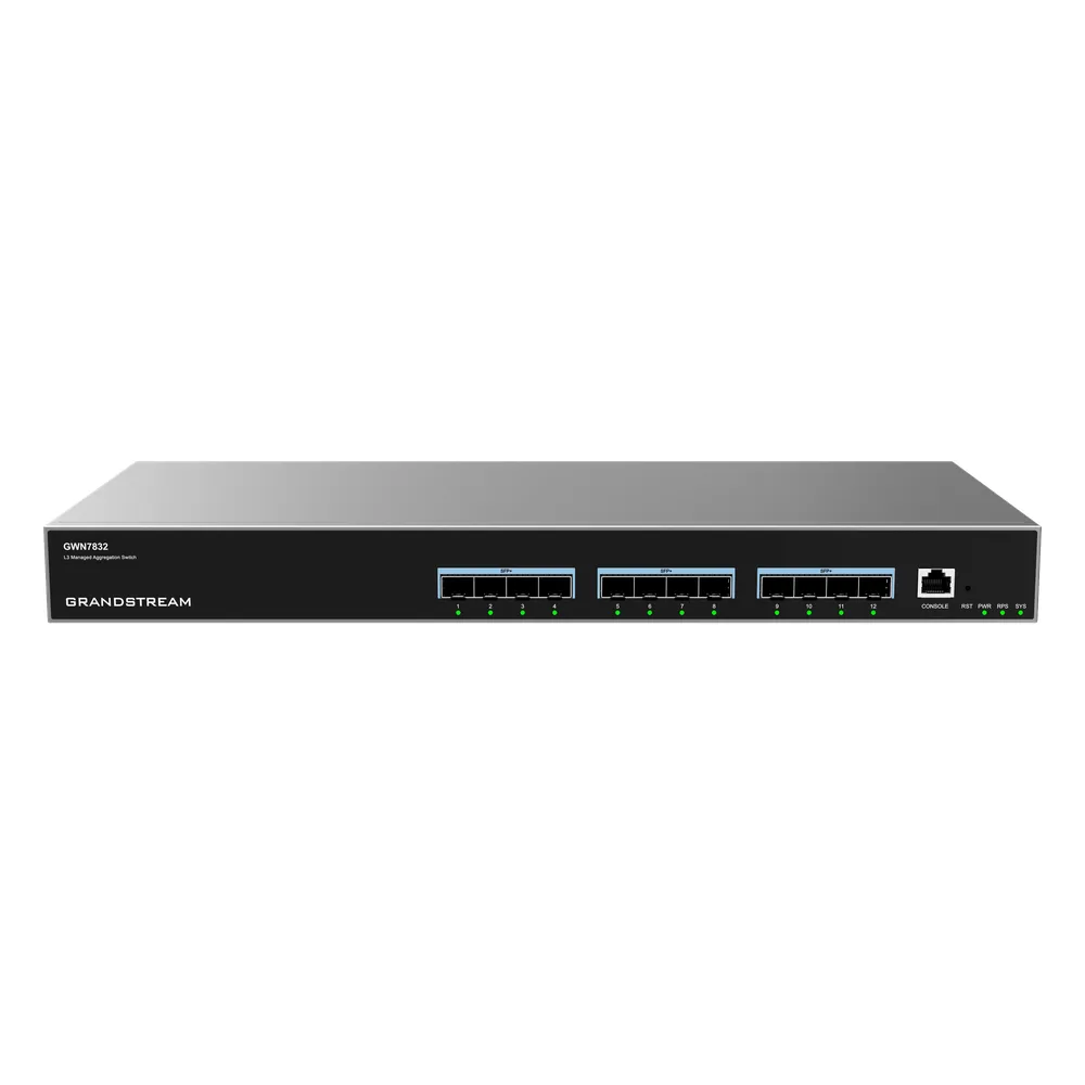 Switch de Agregación Capa 3 / 12 Puertos 10Gigabit SFP+ / QoS Integrada / Soporte IPv6 e IPv4 / Seguridad Avanzada / Stacking / – vista 2