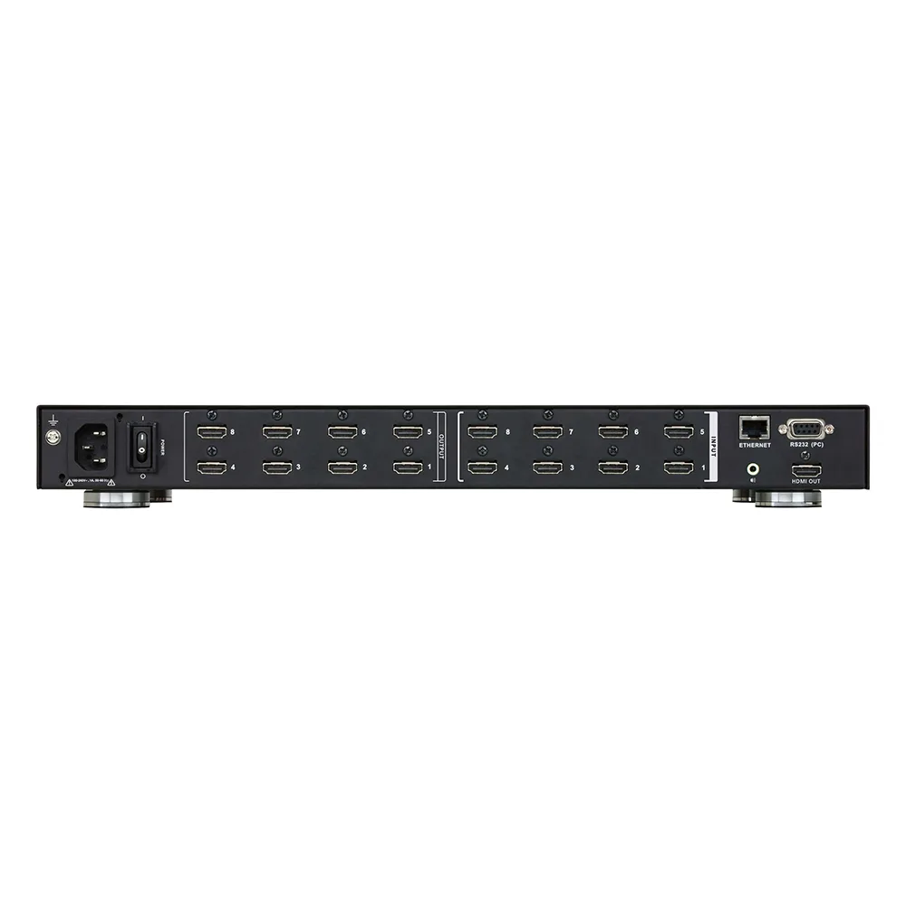Switch De Matriz Hdmi | 8x8 | Con Escalador | Compatible Con Videowall | Seamless Switch™ | IR | RS-232 | Ethernet | Salida de Audio – vista 3
