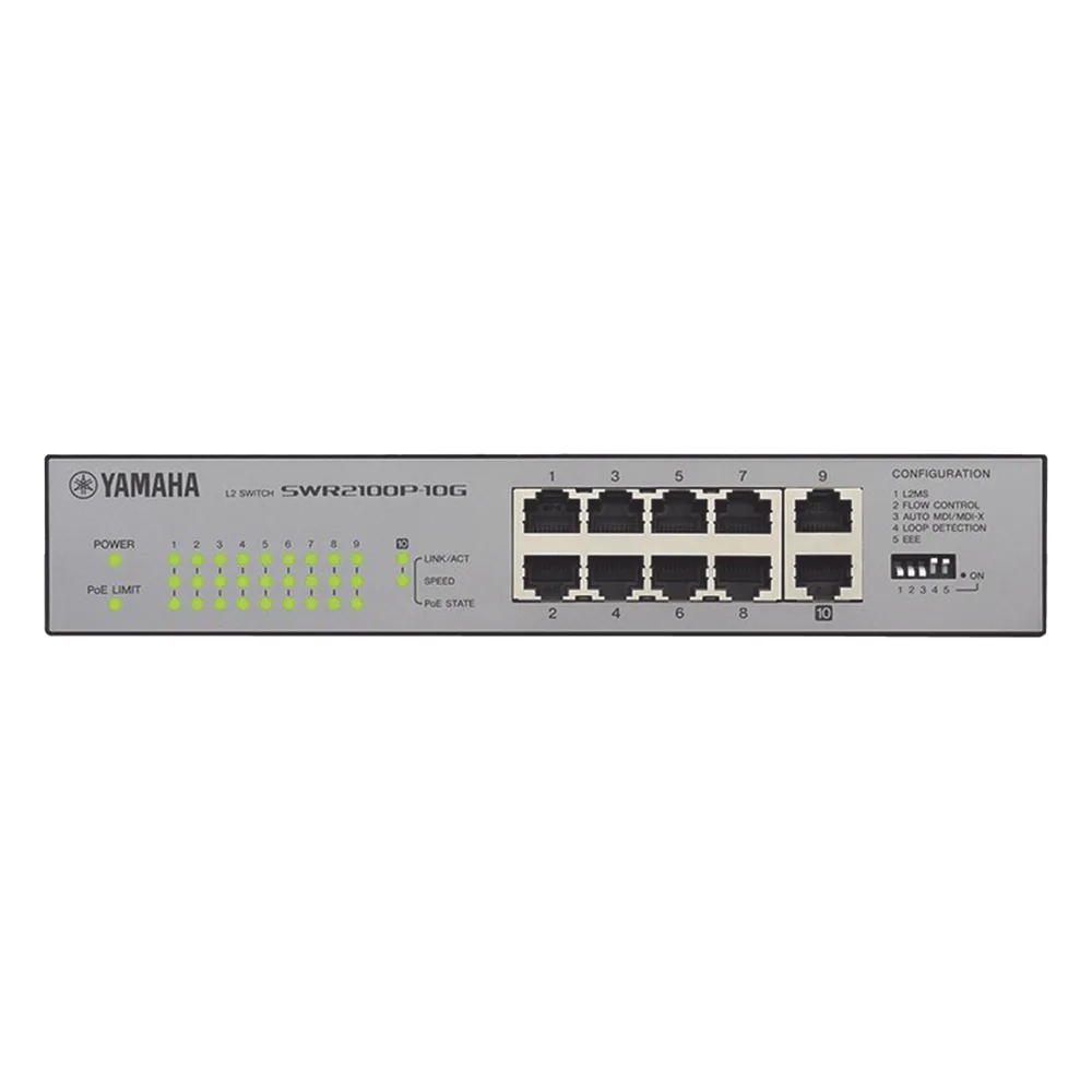 SWITCH DE RED POE 10 PUERTOS OPTIMIZADO P/ REDES DANTE – vista 2