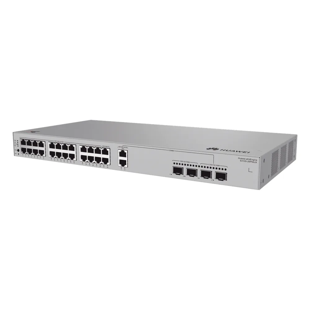 Switch Gigabit Administrable PoE Capa 3 / 24 Puertos 10/100/1000 Mbps (22 PoE) / 2 Puertos 2.5GE (PoE) combo 2 Puertos SFP 2.5GE /2 Puertos SFP+ 10GE / 400W / PoE Perpetuo / iStack / Administración Nube Gratis