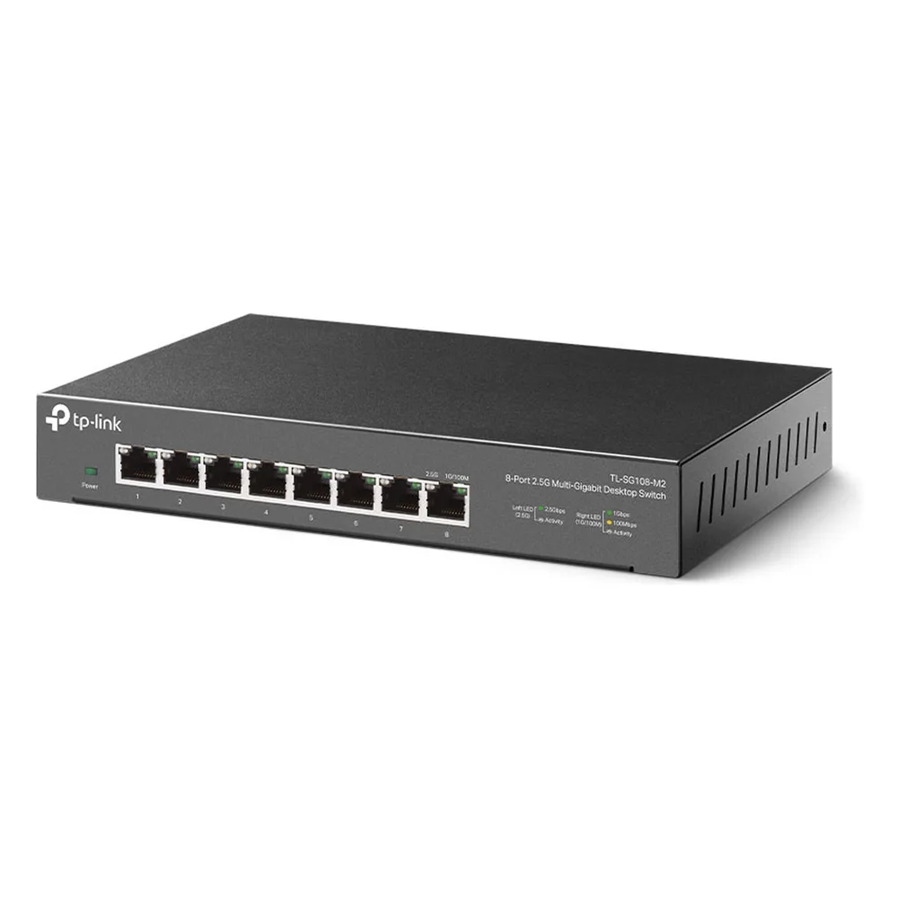 Switch Gigabit no administrable de 8 puertos 100 Mbps/ 1 Gbps/ 2.5 Gbps ideal para WiFi 6 – vista 3
