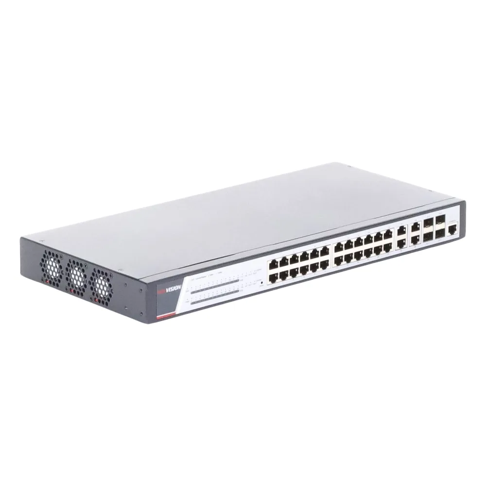 Switch Gigabit PoE+ / Administrable / 24 Puertos 1000 Mbps PoE+ / 4 Puertos 1000 Mbps + 4 Puertos SFP de Uplink / 370 Watts / Soporta IGMP – vista 2
