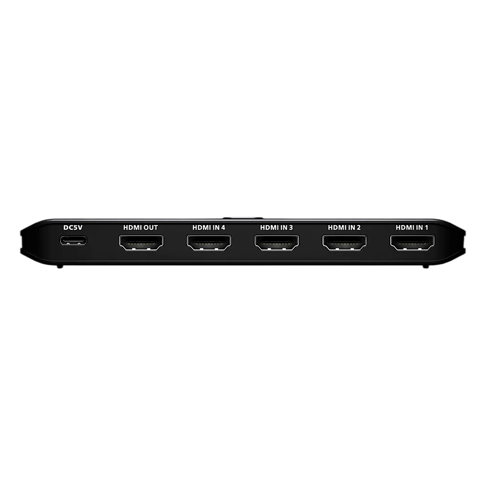 Switch HDMI 4 Puertos True 4K Essentials | RapidSync™ | HDR10+ | HDCP 2.2 | Control por Botón e IR | LPCM 7.1 | Diseño Compacto – vista 3