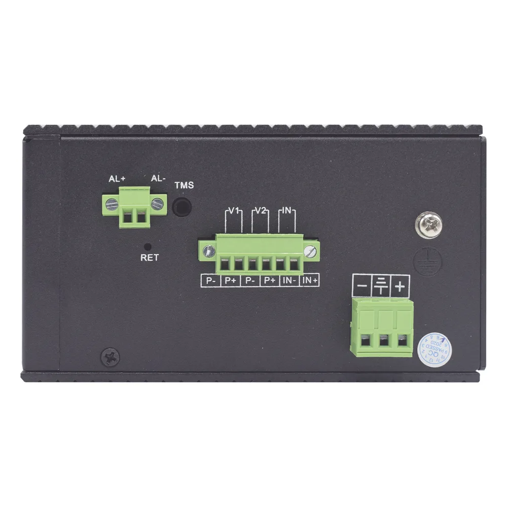 Switch Industrial Administrable Gigabit con 2 Puertos PoE bt + 6 Puertos PoE af/at o 24 V Pasivo + 2 SFP Gigabit, 240 W – vista 3