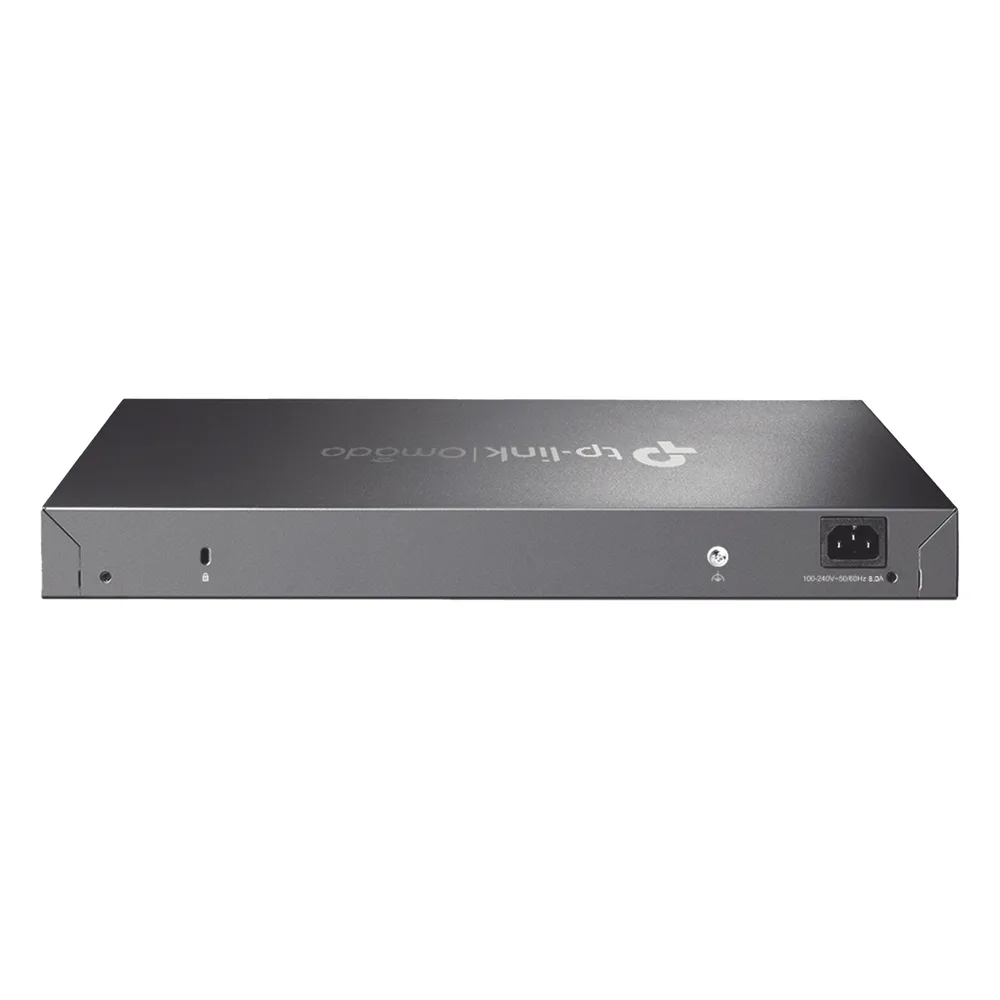 Switch L2+ Omada PoE+ / 16 Puertos MultiGigabit 2.5G / 8 Puertos 2.5G Sin PoE / 8 Puertos PoE+ 2.5G / 2 Puertos SFP+ 10G / Administración Centralizada Omada o Stand-Alone / Multicast IGMP / Presupuesto PoE 240W / Montaje en Rack – vista 3