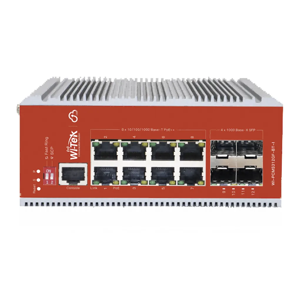 Switch L2+ PoE Industrial / Administración Cloud-Web-CLI / 8 Puertos PoE af/at/bt 100/1000 Mbps / 4 Puertos SFP Gigabit / Presupuesto PoE 460 W / Protocolo ERPS (redundancia enlaces) – vista 2