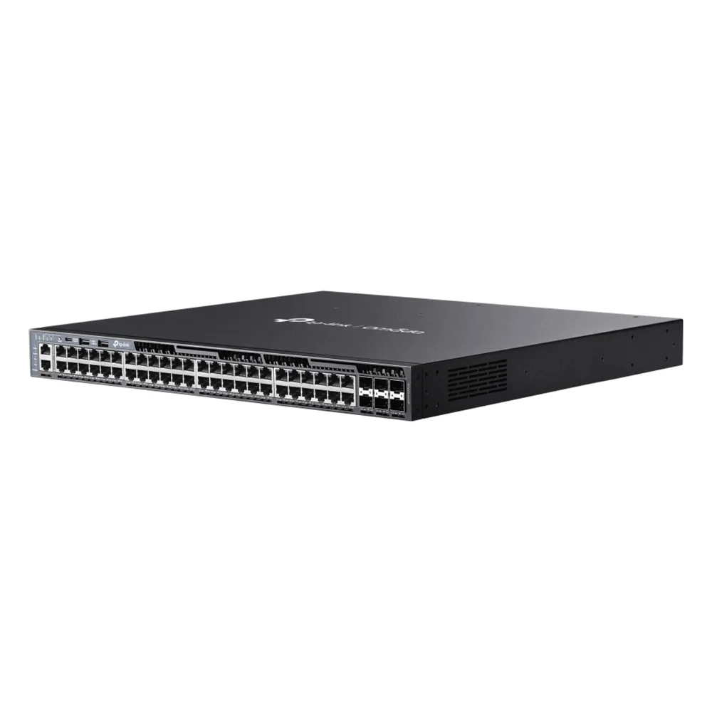 Switch L3 Gestionable Apilable / 48 Puertos Gigabit PoE+ / 6 Ranuras 10G SFP+ / Presupuesto PoE Hasta 1440W / Apilamiento Físico hasta 8 Unidades / Enrutamiento Dinámico OSPF / Gestión Cloud Omada SDN – vista 3