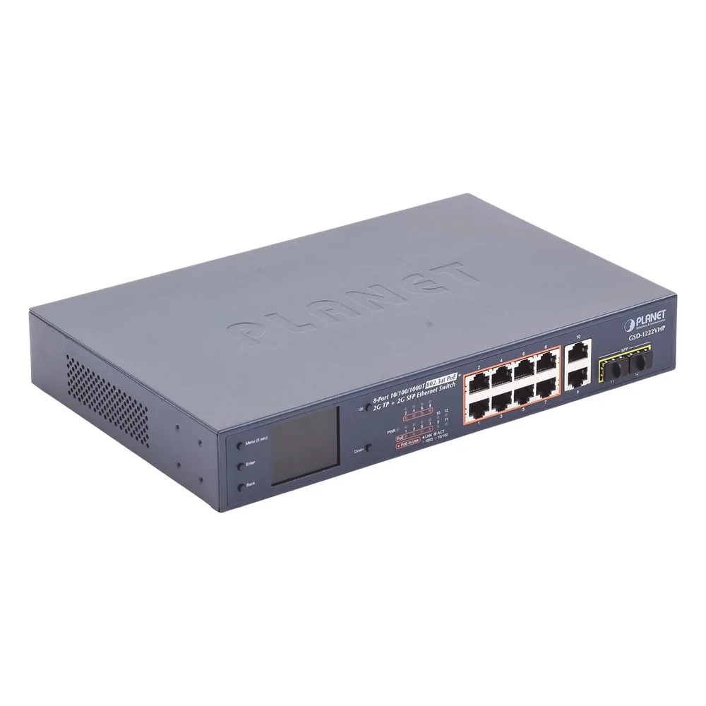 Switch No Administrable 8 Puertos Gigabit con Modo Extender a 250 m,  2 Puertos Uplink 10/100/1000 Mbps, 2 Puertos SFP – vista 4