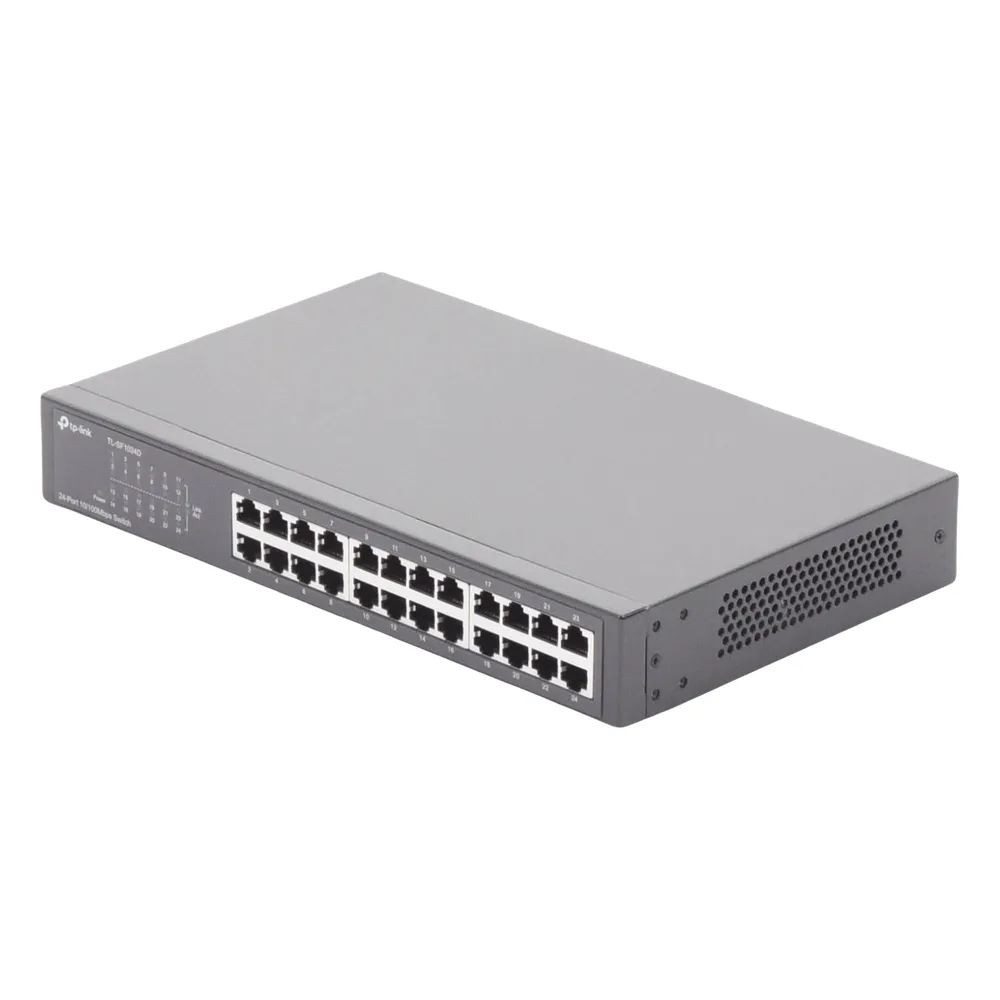 Switch no administrable de 24 puertos 10/100 Mbps para escritorio/rack – vista 3