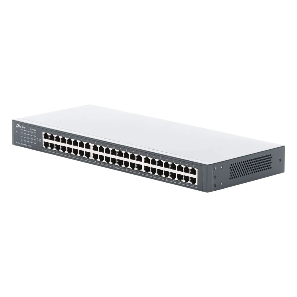 Switch no administrable de 48 puertos 10/100 Mbps para montaje en rack – vista 3