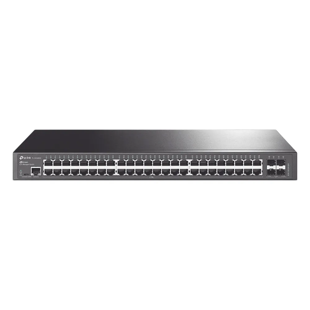 Switch Omada SDN Administrable / 48 puertos Gigabit y 4 puertos SFP+ / Funciones sFlow, QinQ y QoS / Administración centralizada OMADA