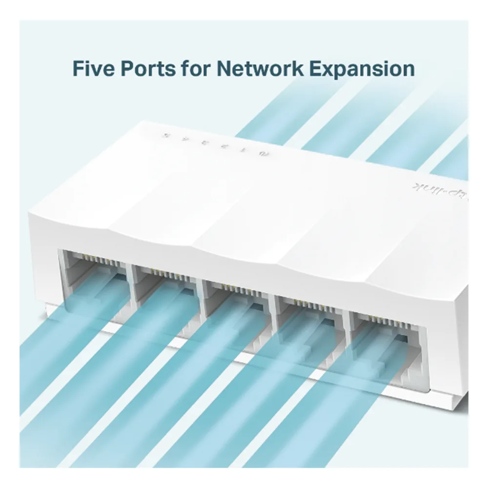 Switch para escritorio 5 puertos 10/100Mbps – vista 5
