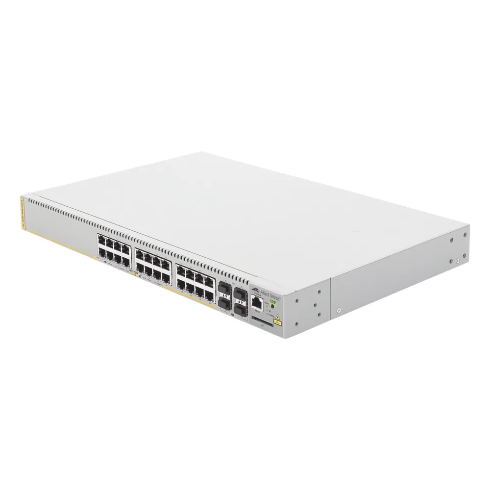 Switch PoE+ Administrable CentreCOM GS970M, Capa 3 de 24 Puertos 10/100/1000 Mbps + 4 SFP Gigabit, 370 W