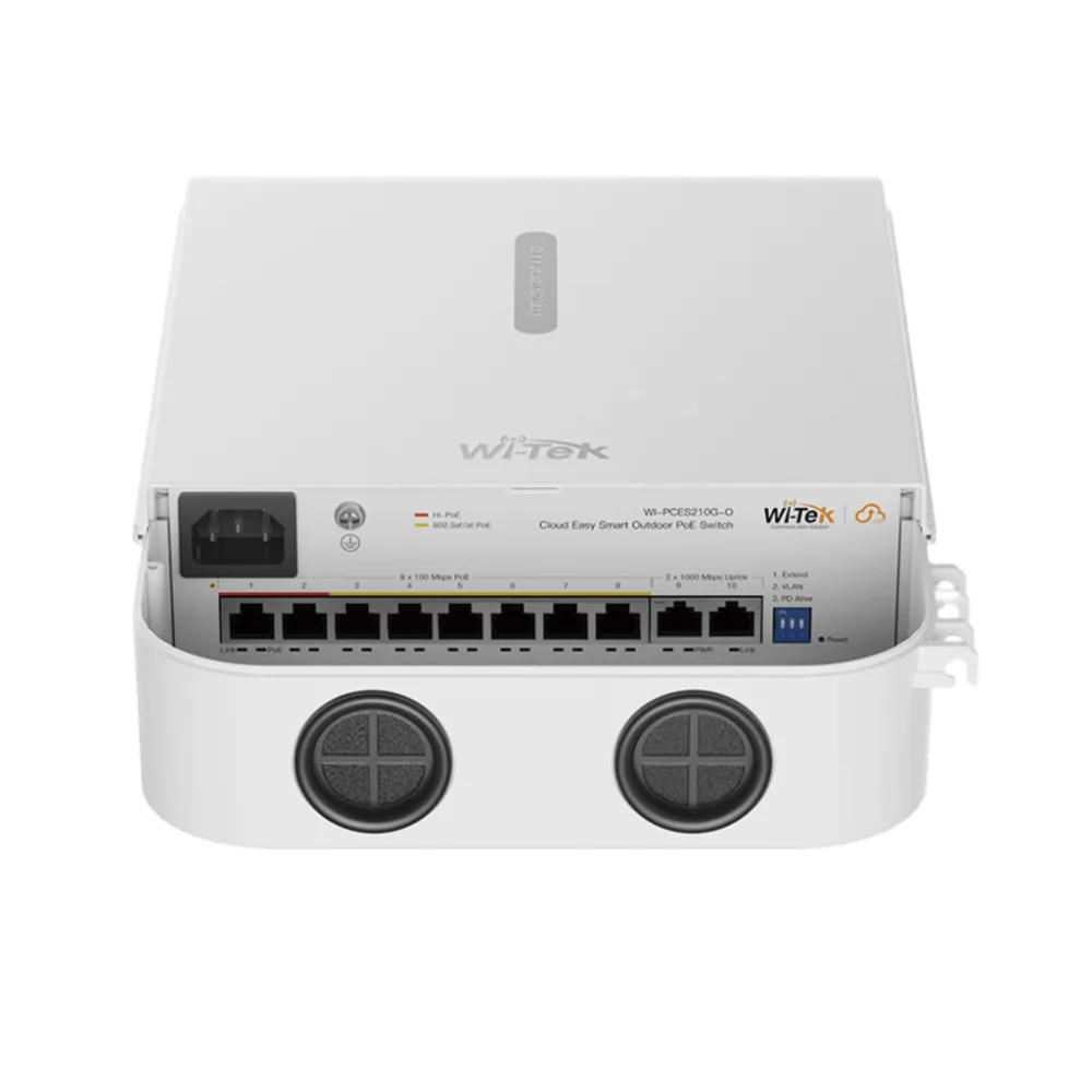 Switch PoE / Administración en la nube / Con 8 puertos 10/100 Mbps PoE af/at / 2 Puertos Ethernet 10/100 MBPS / Presupuesto 100 W / PoE hasta 250 metros / Soporta protocolo ONVIF – vista 4
