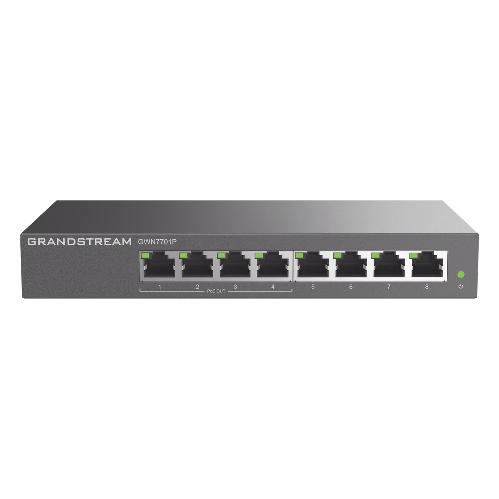 Switch PoE+ Gigabit No Administrable / 8 puertos 10/100/1000 Mbps / 4 puertos PoE+ /  hasta 60W