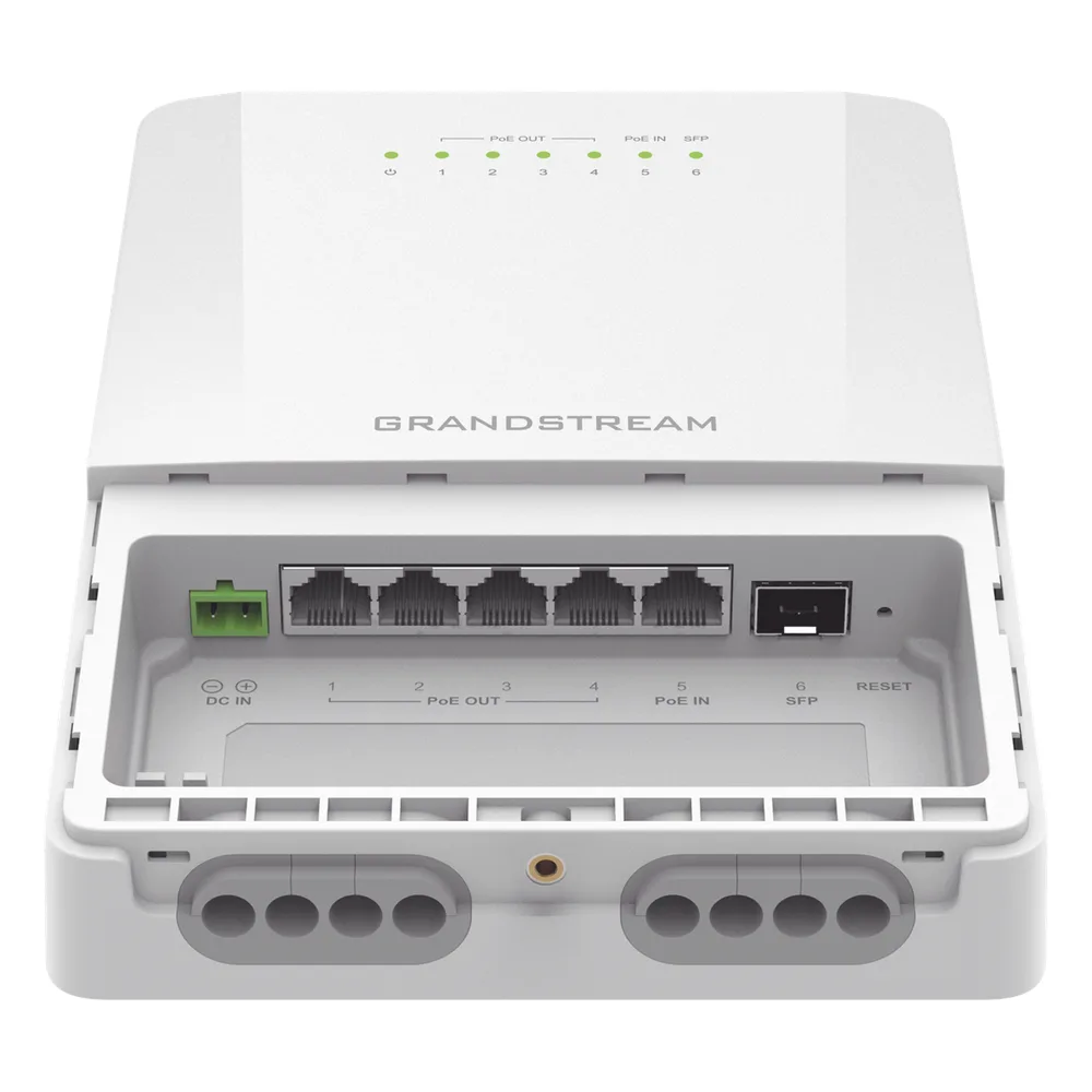 Switch PoE Lite administrable para exteriores de 6 puertos (5GE+1SFP) / Clasificación IP66 a prueba de polvo y agua – vista 6
