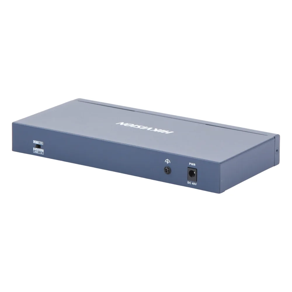 Switch PoE+ / No Administrable / 7 Puertos 10/100 Mbps 802.3 af/at (30 W) / 1 Puerto 10/100 Mbps Hi-PoE (90 W)  / 2 Puertos 1000 Mbps Uplink / Modo Extendido hasta 300 Metros / 110 Watts – vista 5