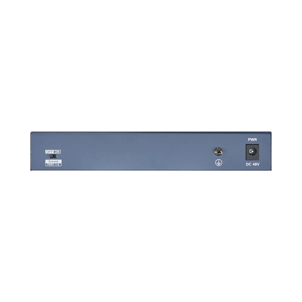 Switch PoE+ / No Administrable / 8 Puertos 10/100 Mbps PoE+ / 1 Puerto 100 Mbps Uplink / PoE hasta 250 metros / 60 W – vista 4