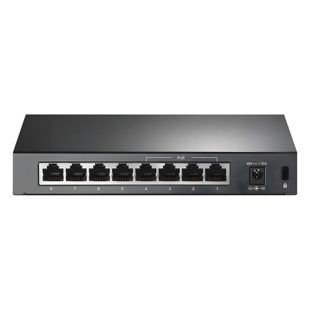 Switch PoE+ No Administrable / De Escritorio 8 puertos 10/100 Mbps / 4 puertos PoE af/at Inteligente / Presupuesto 66 W / Hasta 250 metros – vista 2