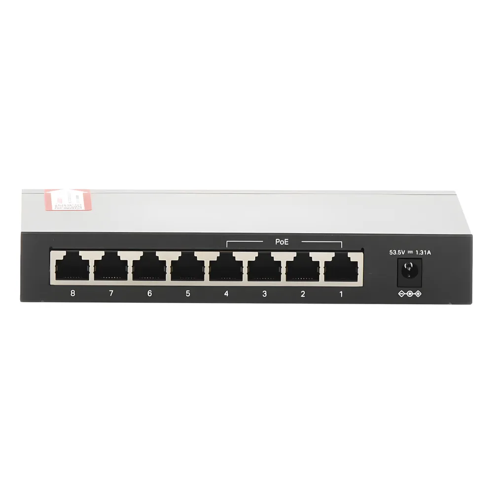 Switch PoE+ No Administrable / De Escritorio 8 puertos 10/100 Mbps / 4 puertos PoE af/at Inteligente / Presupuesto 66 W / Hasta 250 metros – vista 4