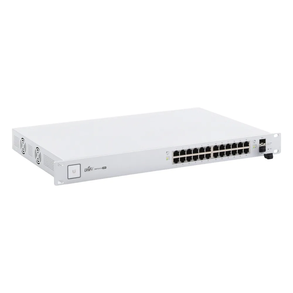 Switch PoE UniFi capa 2 Administrable de 26 puertos Gigabit (24 eth PoE y 2 SFP) 802.3 af/at / Pasivo 24V, 500 Watts, throughput de 38.69 Mpps – vista 5