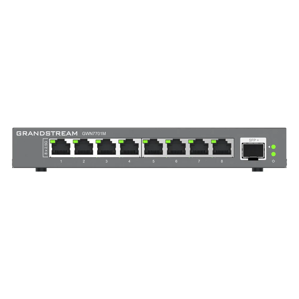 Switches de red Multi-Gigabit de 2.5G No Administrable / 8 Puertos RJ45 de 100/1000/2500Mbps / 1 puerto de fibra SFP+