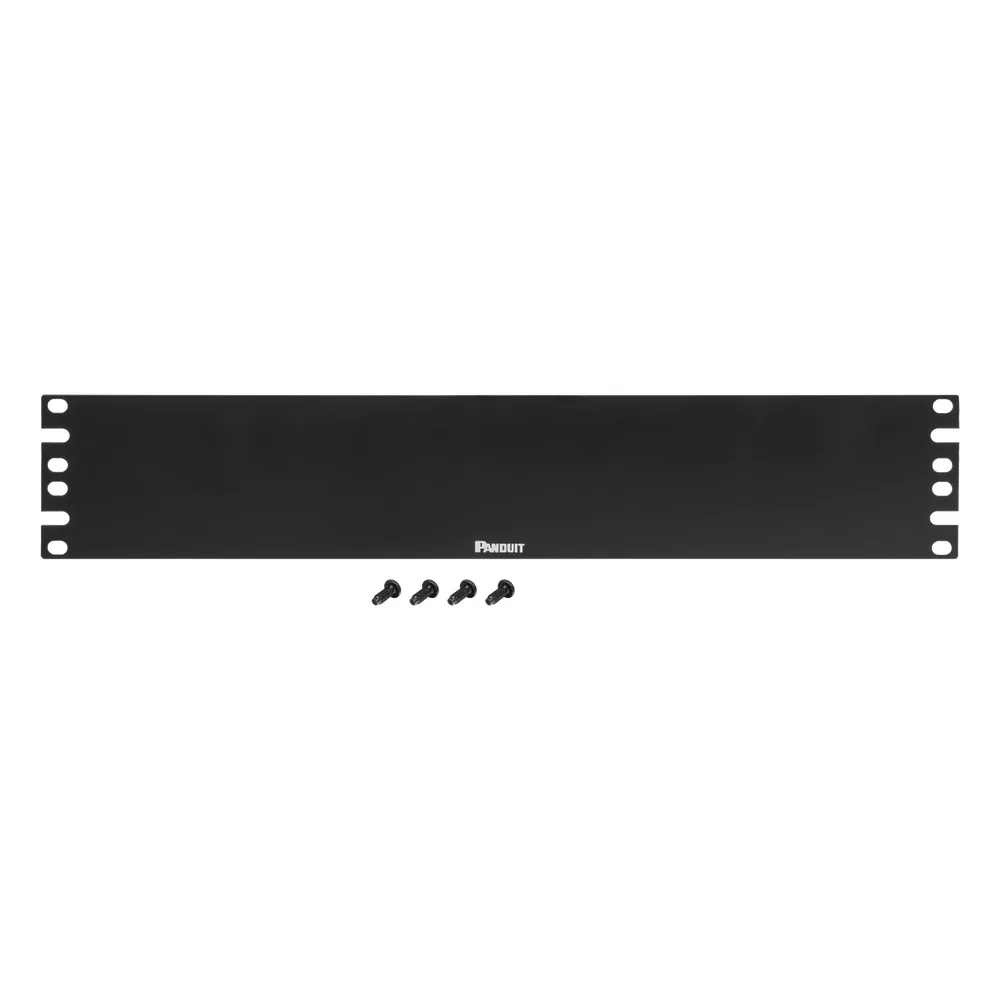 Tapa Ciega Para Rack Estándar de 19in, Plano, de Acero, 2UR, Color Negro – vista 2