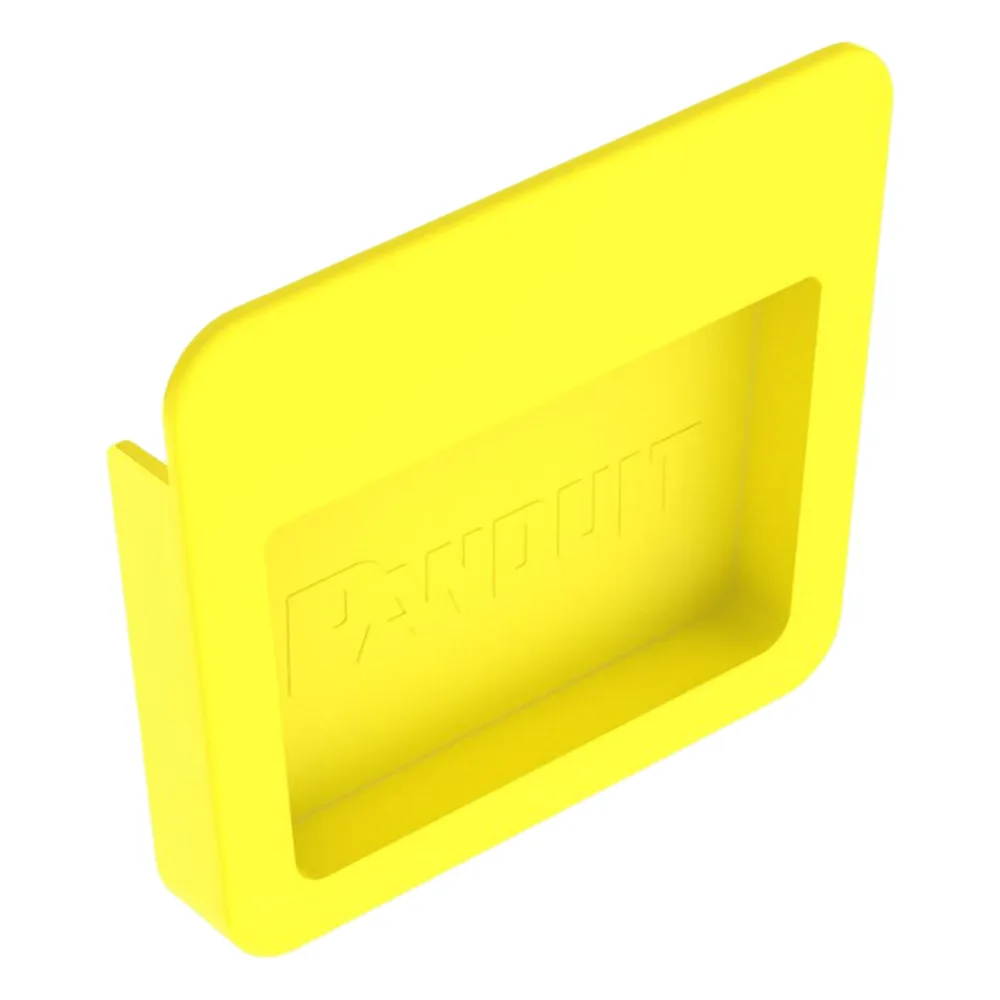 Tapa Final Para Canaletas FiberRunner™ 4x4, de Instalación a Presión, Color Amarillo