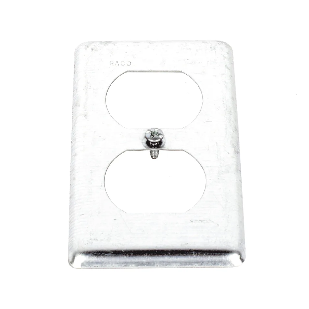 Tapa Metálica 4"X2"/ Para tomacorriente Duplex.