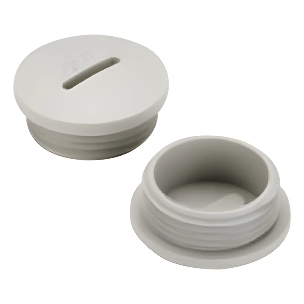 Tapón roscado de 1/2" para caja cuadrada a prueba de intemperie.