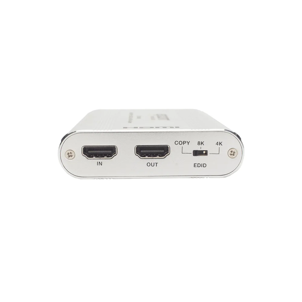 Tarjeta de Captura HDMI 8K a USB 3.2 Gen 1 | Resolución 8K@60Hz y 4K2K@144Hz | Ancho de Banda 48Gbps | Mezcla de Audio HDMI-Micrófono-Línea | Compatibilidad Multiplataforma Windows-macOS-Linux | Carcasa de Aluminio Plateado – vista 5