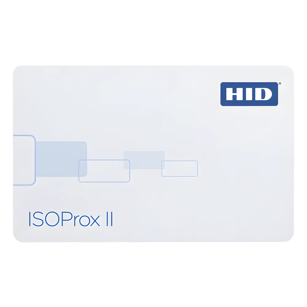Tarjeta de Proximidad ISOProx II HID  (Delgada) (1386LGGMV) Perforada Verticalmente / Garantía de por Vida / 1586/ 1386
