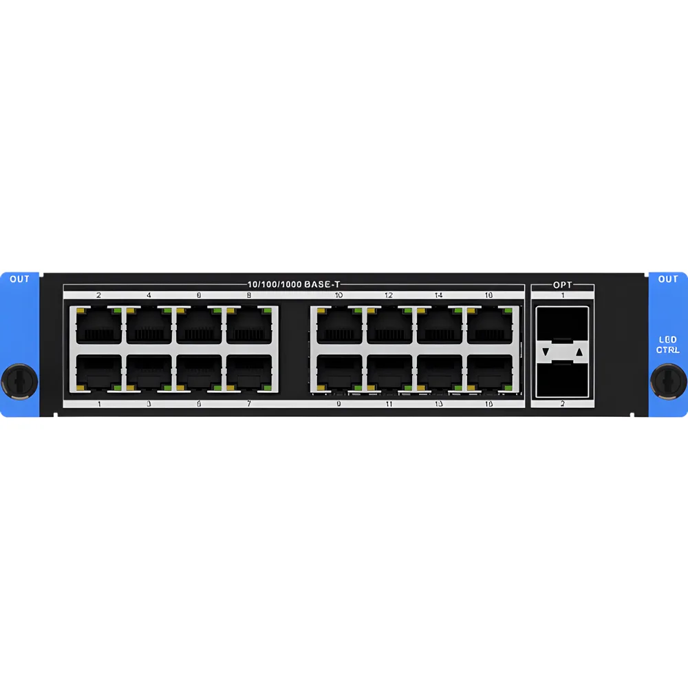 Tarjeta de Salida LED 16 Puertos Ethernet + 2 SFP+ 10G / 4K HDR10 / 10.4 MP / 16 Capas / Compatible Serie C66S – vista 2
